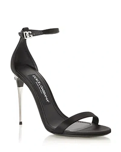 Dolce & Gabbana Women's Ankle Strap High Heel Sandals In Black