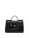 Dolce & Gabbana Structured Calf Leather Handbag In Multi