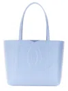 Dolce & Gabbana Small Dg Logo Leather Tote Bag In White