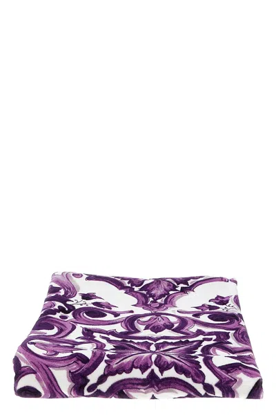 Dolce & Gabbana Women Beach Towel 'maiolica' Print In Multi