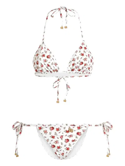 Dolce & Gabbana Patterned Bikini Set In Multi