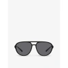 Dolce & Gabbana 0dg6150 Pilot-frame Nylon Sunglasses In Black