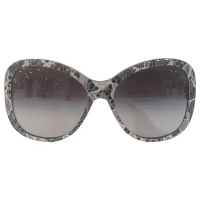 Pre-owned Dolce & Gabbana Women's Black And White Lace Sunglasses, Made In Italy