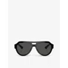 Dolce & Gabbana Dg4466 Square-frame Nylon Sunglasses In Black