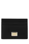 Dolce & Gabbana Women Black Leather Card Holder In Black