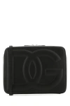 Dolce & Gabbana Large Logo Leather Camera Bag In Black