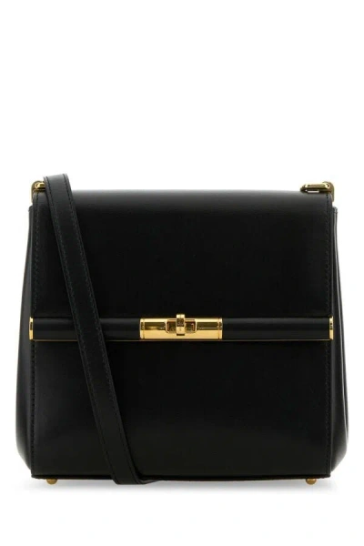 DOLCE & GABBANA DOLCE & GABBANA WOMEN BLACK LEATHER MARLENE CROSSBODY BAG