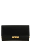 Dolce & Gabbana Black Leather Marlene Clutch In Black