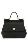 Dolce & Gabbana Women Black Leather Medium Sicily Handbag