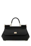 Dolce & Gabbana Women Black Leather Medium Sicily Handbag