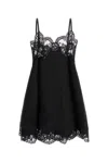 Dolce & Gabbana Women Black Satin Mini Dress In Black
