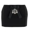 Dolce & Gabbana Women Black Satin Mini Skirt In Black
