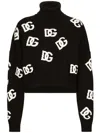 Dolce & Gabbana Intarsia-knit Logo Virgin Wool Jumper In Black