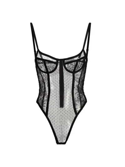 Dolce & Gabbana Women's Body Body Lace Bodysuit In Black