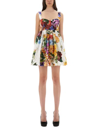 Dolce & Gabbana Women Bouquet Print Poplin Dress