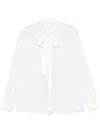 Dolce & Gabbana Schluppenhemd Aus Chiffon In White