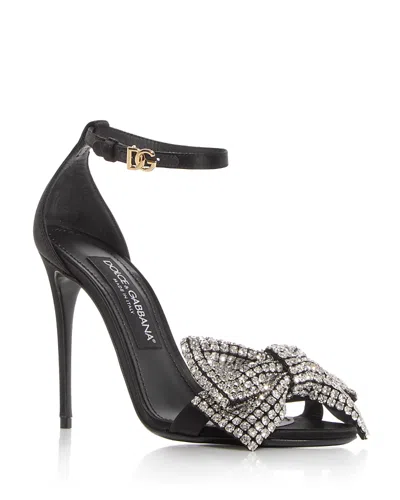 DOLCE & GABBANA WOMEN'S BOW EMBELLISHED SANDALS