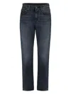 Dolce & Gabbana Black Mid-rise Straight-leg Jeans In Denim