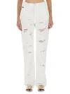 Dolce & Gabbana Gerade Jeans Im Distressed-look In White