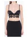 Dolce & Gabbana Dolce&gabbana Black Bralette Top In Silk Satin And Lace In Black