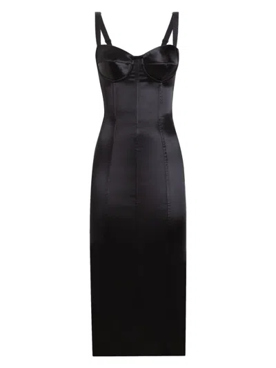 DOLCE & GABBANA WOMEN'S BUSTIER LONGUETTE DRESS WITH BRA
