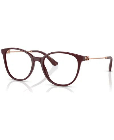 Dolce & Gabbana Women's Butterfly Eyeglasses, Dg336354-o In Bordeaux