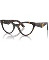 Dolce & Gabbana Women's Butterfly Eyeglasses, Dg3372 52 In Black