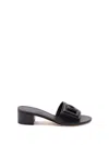 Dolce & Gabbana Women Calfskin Sliders With `dg` Logo In Black