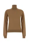 Dolce & Gabbana Women Camel Cashmere Sweater In Multi