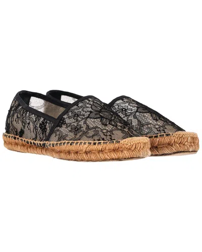 Dolce & Gabbana Women's Canvas Lace Espadrille Flat (authentic Pre-loved)