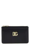 Dolce & Gabbana Dg Zippered Cardholder In Black