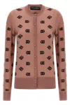 Dolce & Gabbana Long-sleeved Knitted Cardigan In Pink