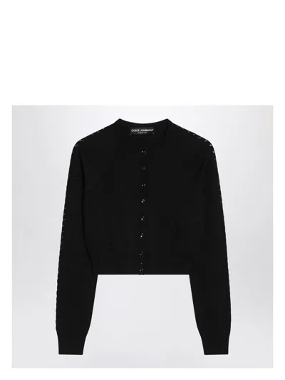 DOLCE & GABBANA WOMEN'S CARDIGAN WITH PUNCHED DETAILS