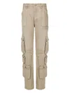 Dolce & Gabbana Denim Cargo Pants In Beige