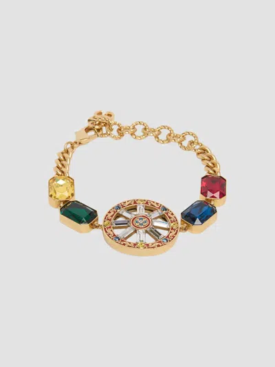 Dolce & Gabbana Women's Carretto Wheel Goldtone & Glass Crystal Bracelet In Yellow Gold