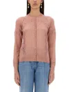 Dolce & Gabbana Cashmere Silk Lace Cardigan In Pink