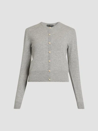 Dolce & Gabbana Women's Cashmere Crewneck Cardigan In Grigio Chiaro