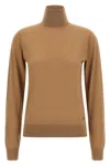 Dolce & Gabbana Cashmere Turtleneck Sweater Sweaters And Cardigans Beige In White
