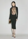 Dolce & Gabbana Women Chantilly Lace Insert Jersey Dress In Black