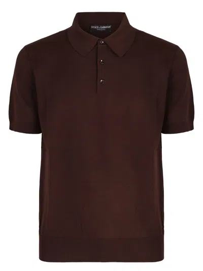 Dolce & Gabbana Women's Chocolate Cotton Polo Shirt