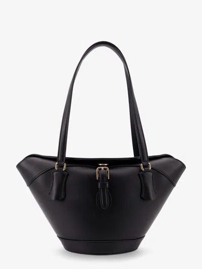 Dolce & Gabbana Women Coffa Capri Leather Shoulder Bag In Black