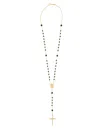 Dolce & Gabbana Rosary Necklace With Natural Stones In Gold