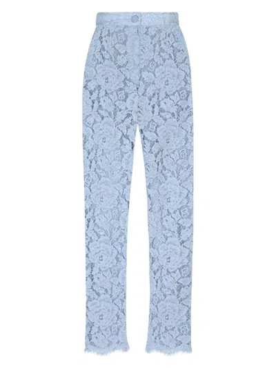 DOLCE & GABBANA WOMEN'S CORDONETTO LACE TROUSERS