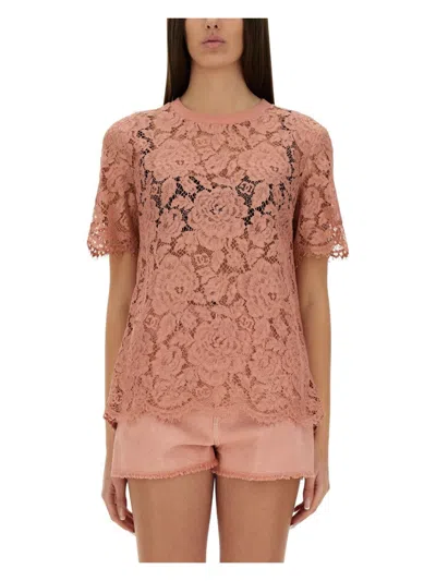 DOLCE & GABBANA WOMEN'S CORDONETTO LACE TSHIRT