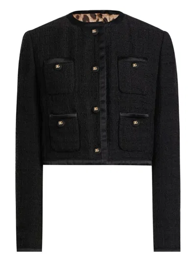 DOLCE & GABBANA DOLCE & GABBANA WOMEN COTTON BLEND JACKET