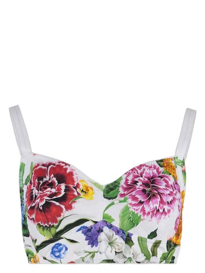 DOLCE & GABBANA WOMEN'S COTTON CROP TOP | SIZE IT 42 | F7T18THS5S5 COLOR HA5KU