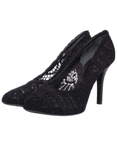 Pre-owned Dolce & Gabbana Women's Cotton Lace Pump (authentic Pre-loved) In Black