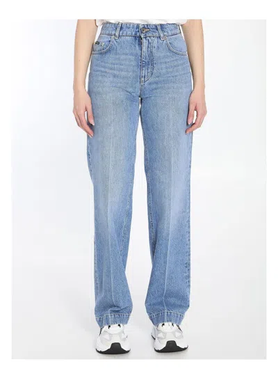 Dolce & Gabbana Women's Cotton Pants In Blue