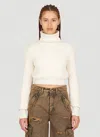 Dolce & Gabbana Crop Rib Sweater In Multicolor