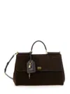 Dolce & Gabbana Sicily Soft Suede Shoulder Bag In Multi